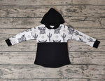 BT0318 Cactus Cow Pullover Hoodie Boy Shirt Top