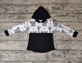 BT0318 Cactus Cow Pullover Hoodie Boy Shirt Top