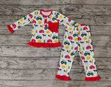 GLP0755 Farm Red Girl Pajamas Set