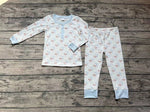 BLP0292 Santa Blue Boy's Pajamas Set