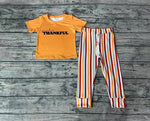 BSPO0167 Thankful Orange Stripe Boy Set