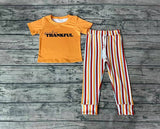 BSPO0167 Thankful Orange Stripe Boy Set