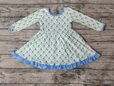 GLD0403 Christmas Trees Girl's Dress