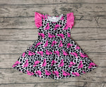 SALE GSD0195 Pink Cow Hat Cute Girl's Dress