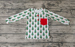 BT0326 Christmas Trees Boy Shirt Top