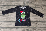 GT0329 Christmas Black Kids Shirt Top