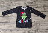 GT0329 Christmas Black Kids Shirt Top