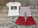 GSPO0938 Crawfish Junkie Red Sequins Girl's Set