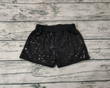 SS0121 Boutique Black Sequin Girl's Shorts