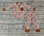 BLP0347 Western Boots Brown Boy Pajamas