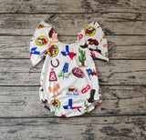 SR0544 Western Guitar Baby Romper