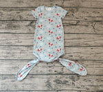 NB0029 Western Cow Baby Newborn Sleepers Gown