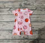 SR0524 Smiley face Ruffle Baby Romper Girl