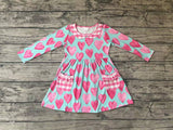 GLD0455 Love Pink Blue Girl's Dress