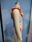 S0179 Summer Flower Pink Girl's Swimsuit