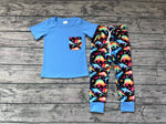 BSPO0206 Dinosaur Blue Boy Set