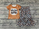 GSPO0388 Western BABE Brown Leopard Girl's Set