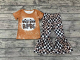 GSPO0388 Western BABE Brown Leopard Girl's Set