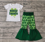 GSPO1029 Sassy lassie st patrick Green Girl Set