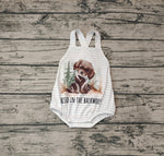 SR0659 Dog Raised In the Backwoods Green Boy Romper