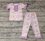 GSPO0949 Rainbow Unicorn Purple Girl Pajamas Set