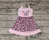 GSD0555 MAMA'S Girl Leopard Pink Girl's Dress