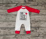 LR0797 MR STEAL YOUR HEART Red Baby Romper Boy