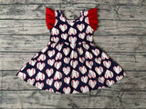 GSD0514 Baseball Love Red Girl's Dress