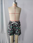 S0218 Summer Camo Green Boy's Shorts Swim Trunks