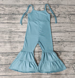 SR0717 Blue Cotton Girl's Jumpsuit