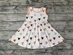 GSD0617 Love Orange Sleeveless Girl's Dress