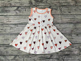 GSD0617 Love Orange Sleeveless Girl's Dress