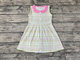 GSD0581 Pink Plaid Girl's Dress
