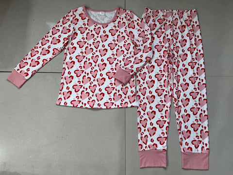 GLP1096 Valentine's Day Love Pink Adult Mommy Pajamas Set