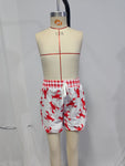 S0202 Summer Crawfish Red Boy's Shorts Swim Trunks