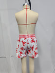 S0202 Summer Crawfish Red Boy's Shorts Swim Trunks