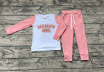 GLP1075 Embroidery MAMA'S Girl Pink Girls Set