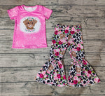 GSPO1024 MOOD Flower Cow Pink Girl Set