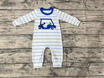 LR0848 Golf Car Stripe Baby Boy Romper