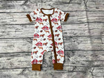 SR0509 Farm Horse House Brown Baby Zip Sleeper
