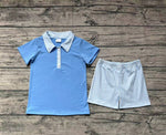 BSSO0402 Sky Blue Stripe Boy Shorts Set