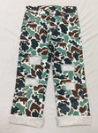 P0413 Hunting Camo Ripped Straight Pants Kids Jeans