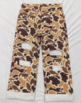 Preorder P0411 Hunting Camo Ripped Straight Pants Kids Jeans