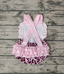 SR0596 MAMA'S Girl Leopard Pink Baby Girl Romper