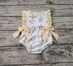 SR0619 Easter Cross Yellow Girl Romper