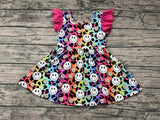 GSD0636 Smiley face Leopard Girl's Dress