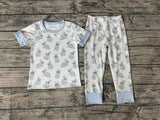 BSPO0237 Easter Rabbit Blue Boy Pajamas Set