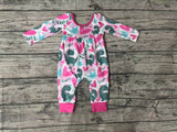 LR0877 Dinosaur Rawn Love Pink Baby Onesie