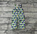 SR0600 Mardi Gras Purple Green Kids Jumpsuit