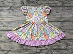 GSD0705 Bunny Flower Purple Girls Dress